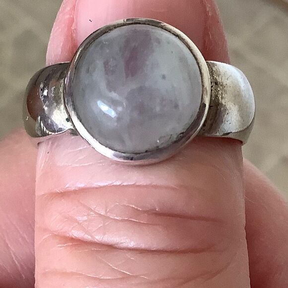 Sterling SILVER 925 MOON STONE WOMAN RING SIZE US 8​ - Picture 7 of 9